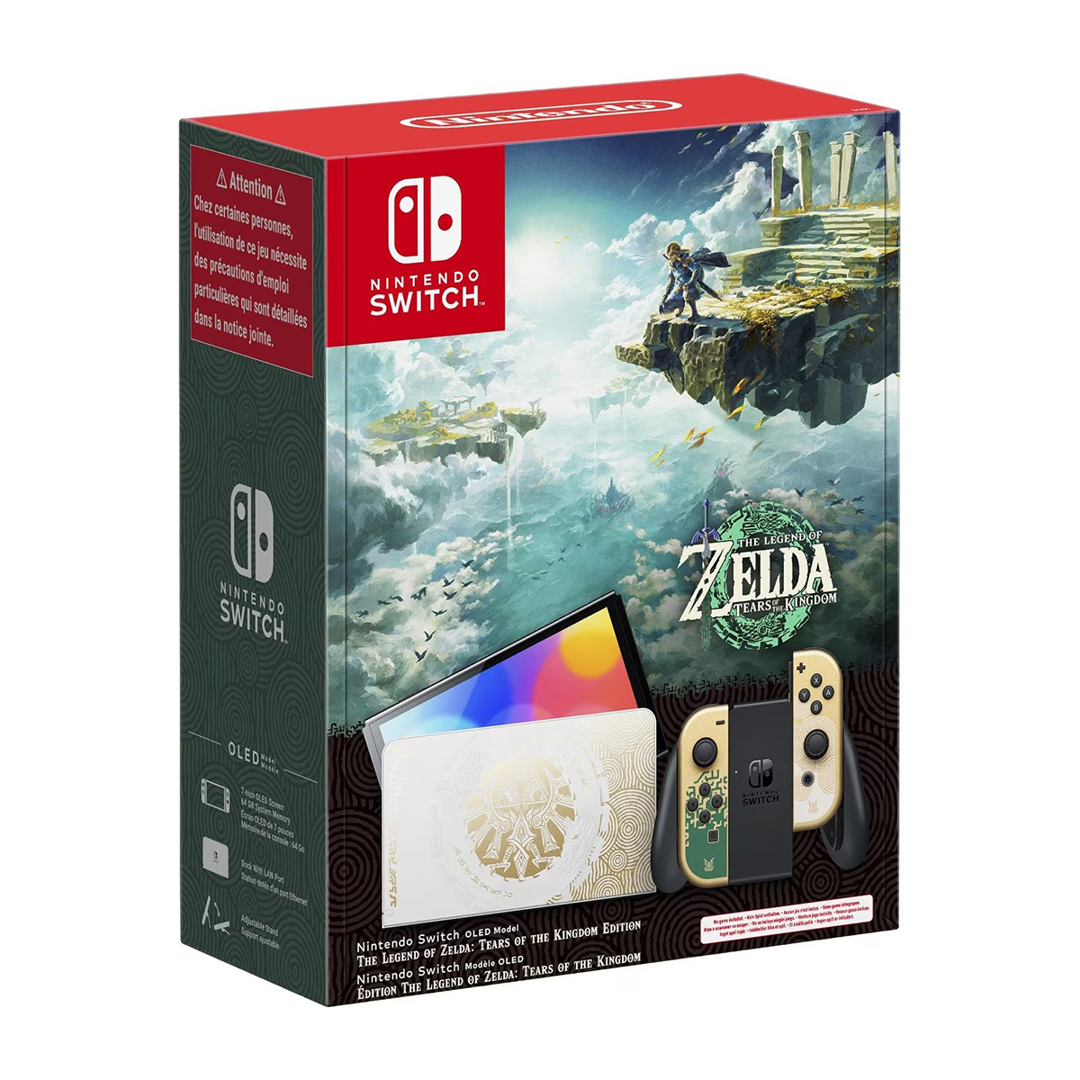 Nintendo Switch OLED The Legend of Zelda: Tears of The Kingdom Edition (Fehér-Arany)