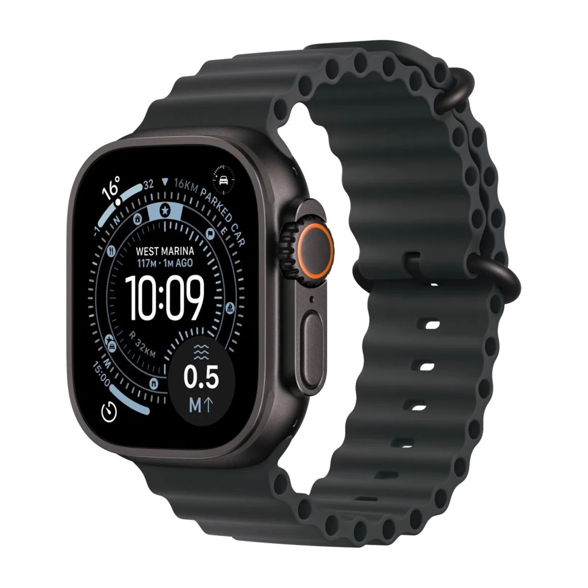 Apple Watch Ultra 3 49mm  (Titánium Fekete-Fekete Óceán Szíj)  Apple Garancia