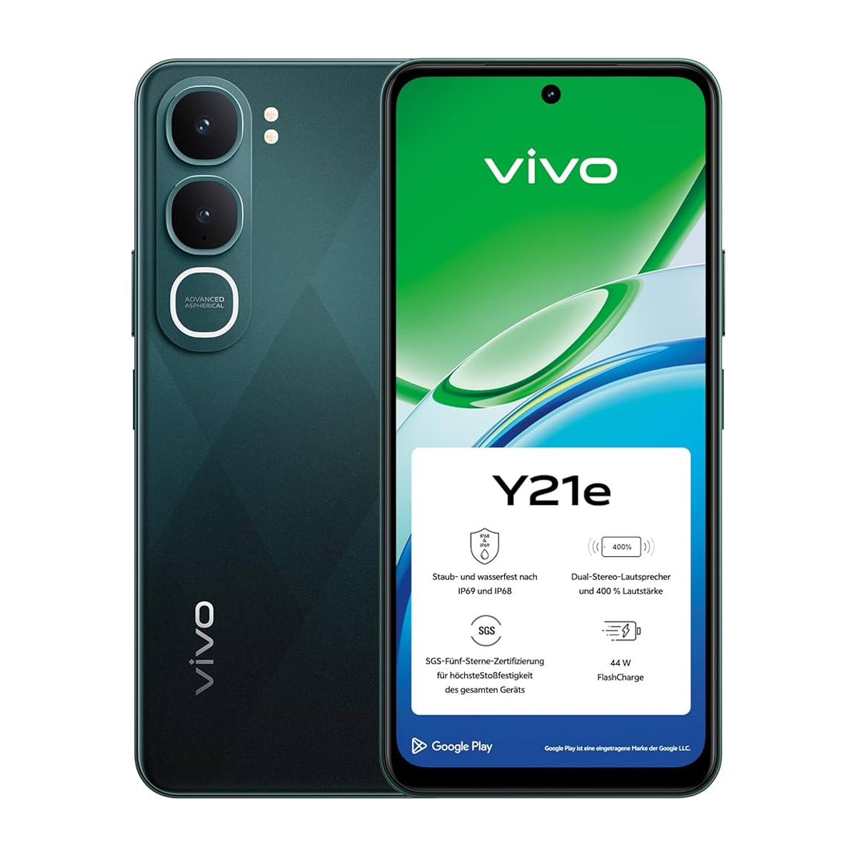 Vivo Y21e LTE Dual-SIM 256GB 4GB RAM (Zöld)