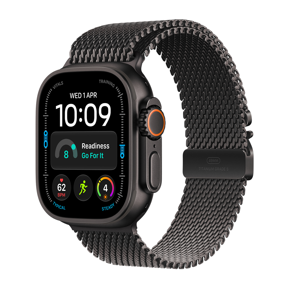 Apple Watch Ultra 4 49mm 5G (Fekete Titánium-Fekete Milánói Szíj) (M) Apple Garancia